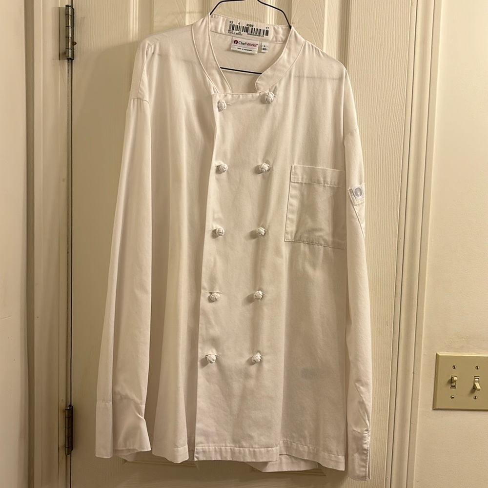 Bordeaux Chef Coat chef works brand size large unisex white pristine condition